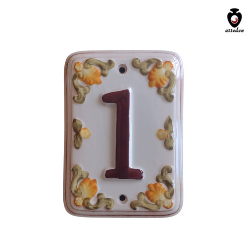 Numero civico ceramica - numero, in