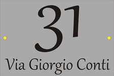 TARGA ALLUMINIO PER ESTERNO