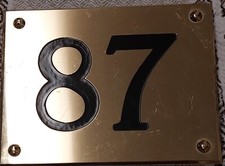Targa ottone con inciso numero