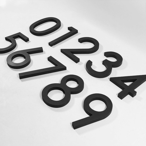 Numeri civici moderni - neri, 5