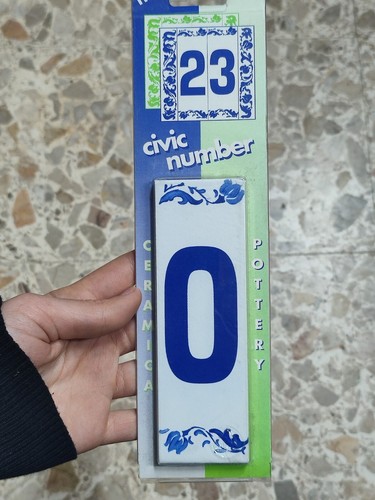 Numero civico zero ceramica - numero,