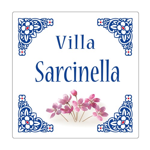 Targa quadrata per villa - targa, in